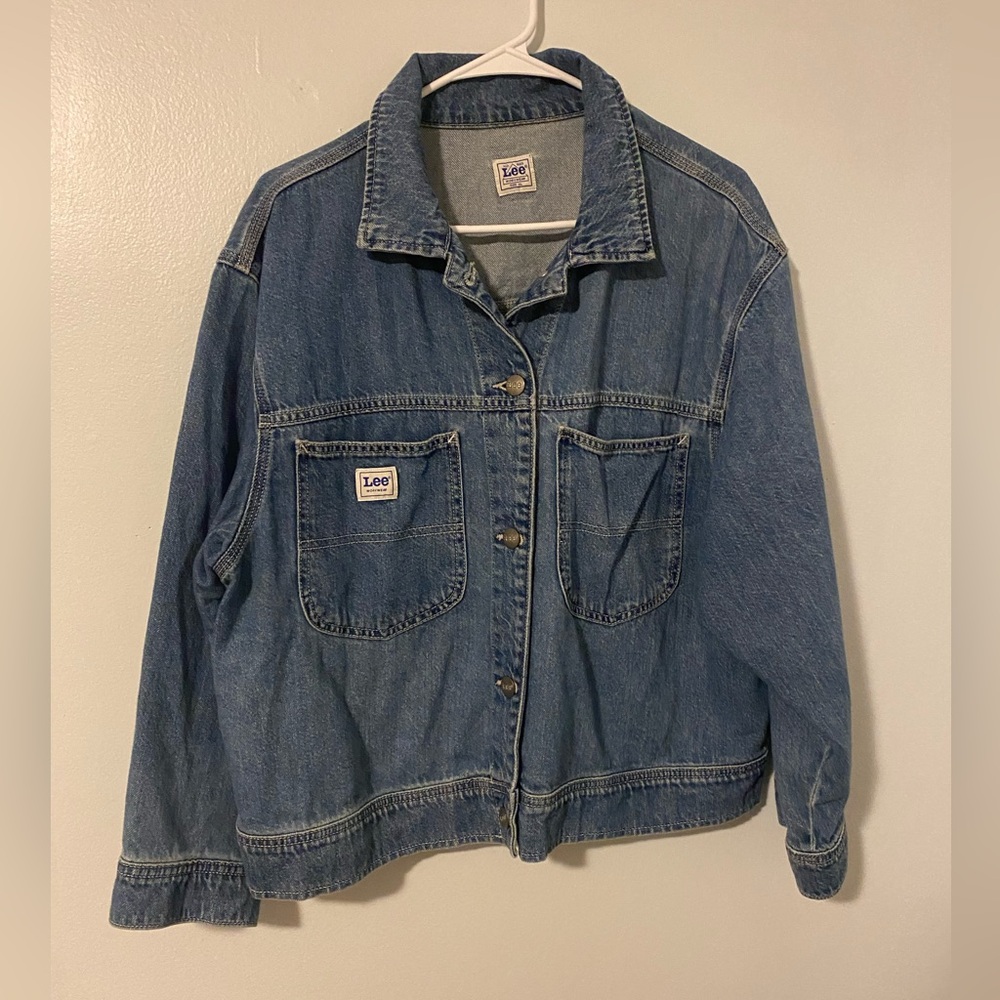 Lee sportswear XL denim jacket 3/4 sleeve